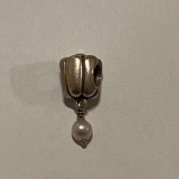 Pandora Swarovski Crystal & Pearl Dangly Charm - Picture 1 of 2